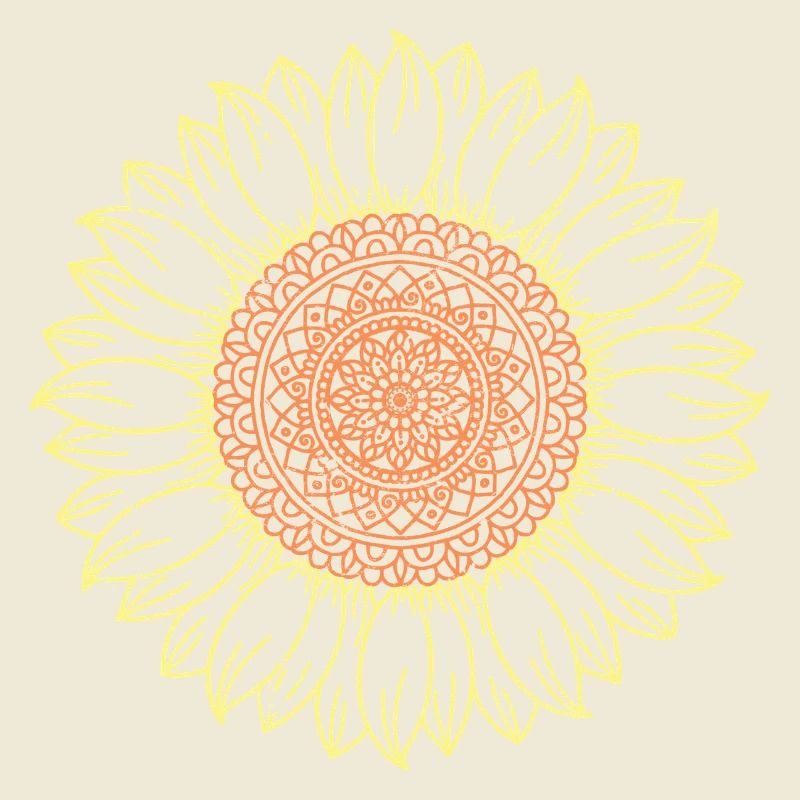 Conception complexe de mandala tournesol