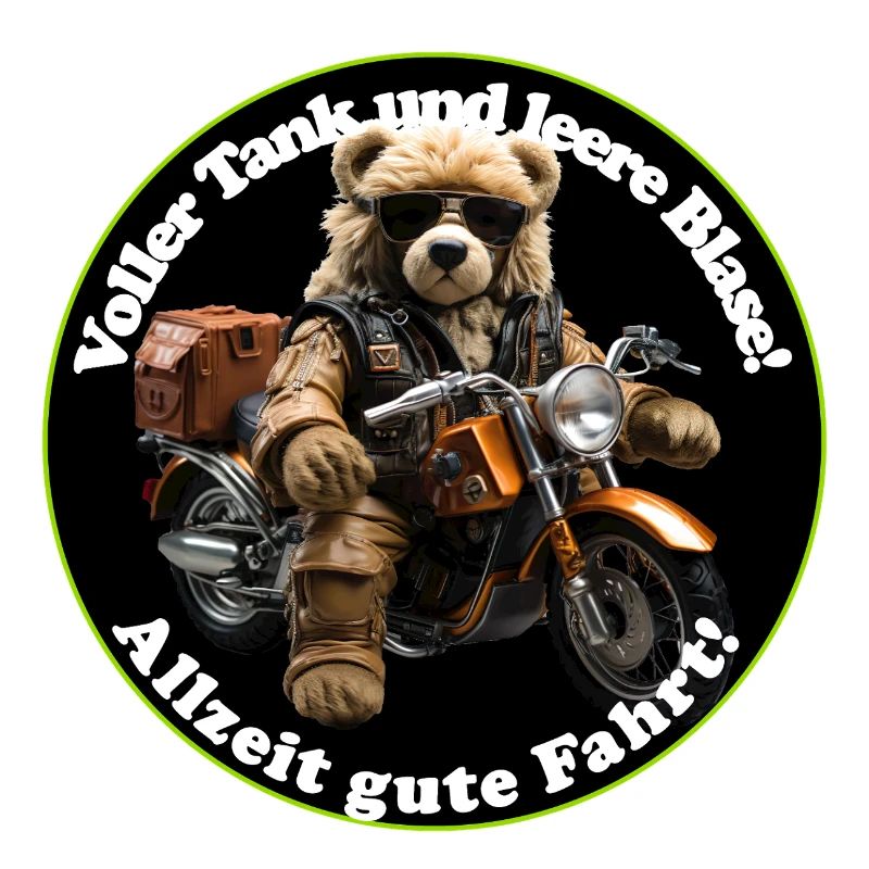 Abenteuer Teddy auf Motorrad
