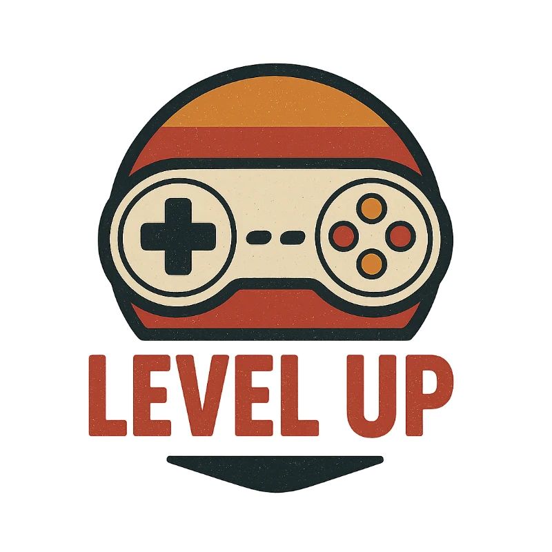 Level Up Retro Controller Grafik
