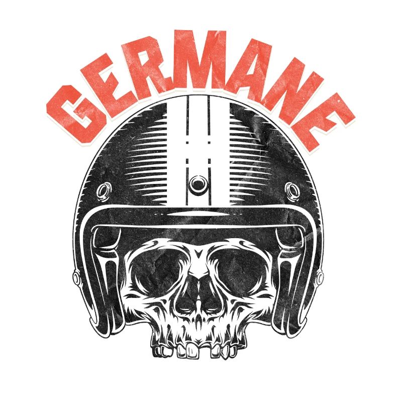 German Skull Motorcycle Helmet Germane