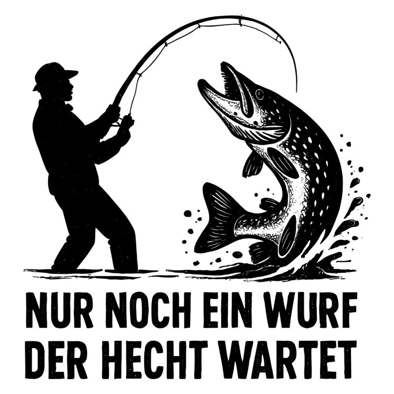 Hecht Wartet Ein Wurf Angeln Angler Geschenk