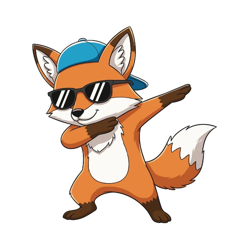 Dessins animés Cool Dab Fox Sunglasses