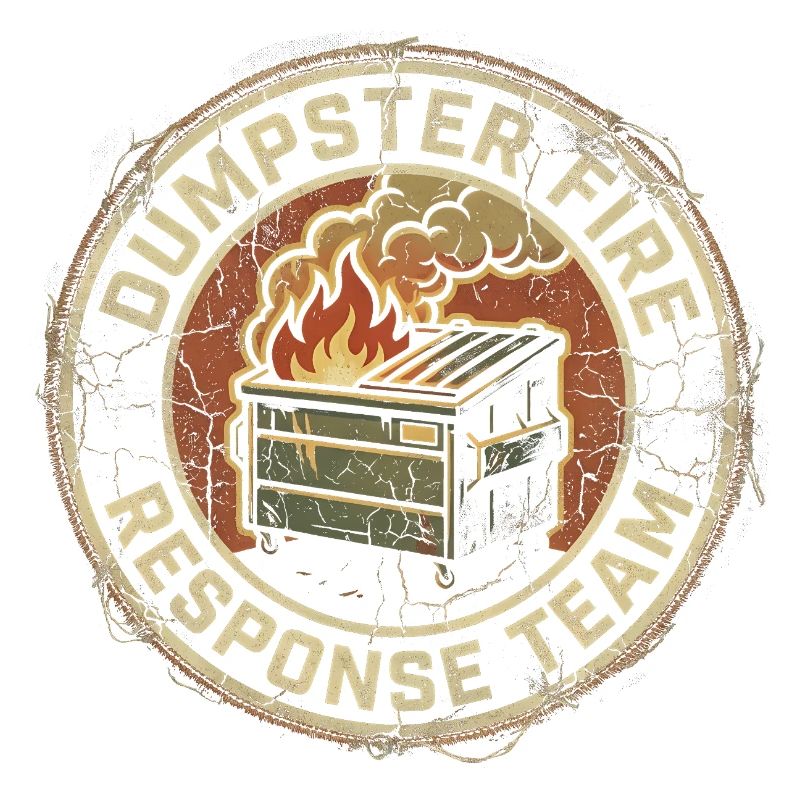 Garbage can fire response team Lustiger Müllgarbinnbra