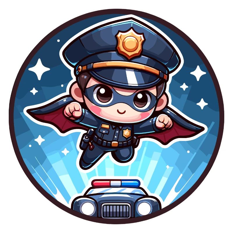 Polizei Superheld Polizist Helden Polizeiauto