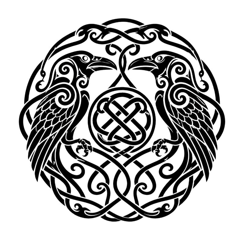 Celtic Raven Circle Ornament