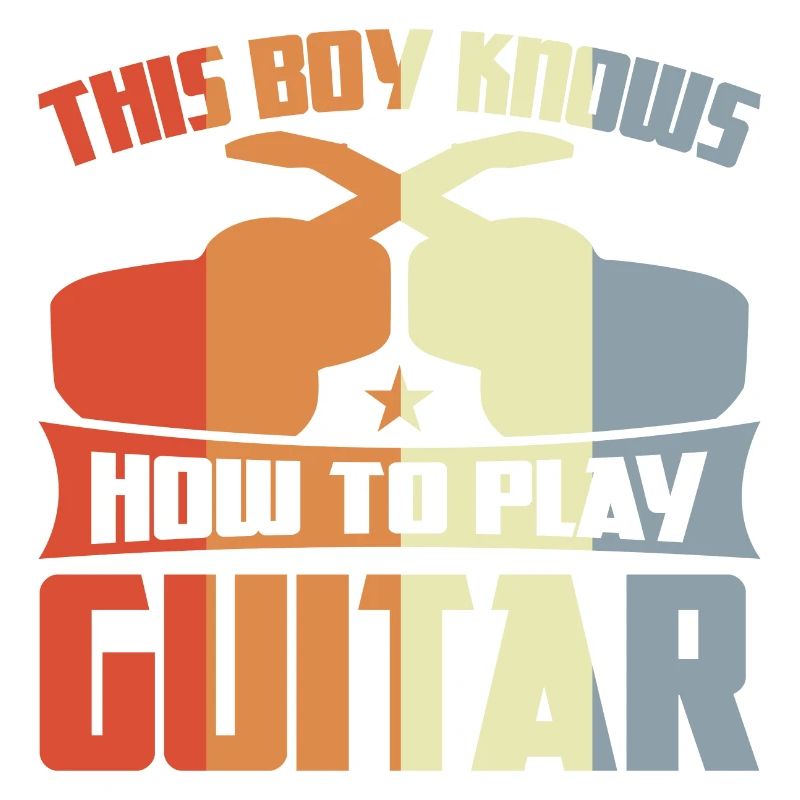 This boy knows how to play the guitar