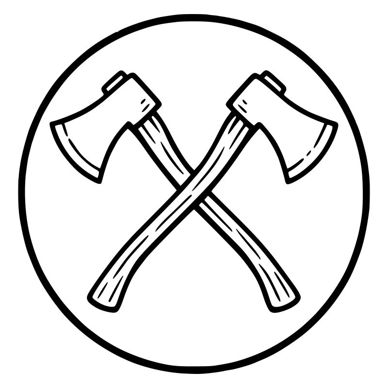 Haches croisées