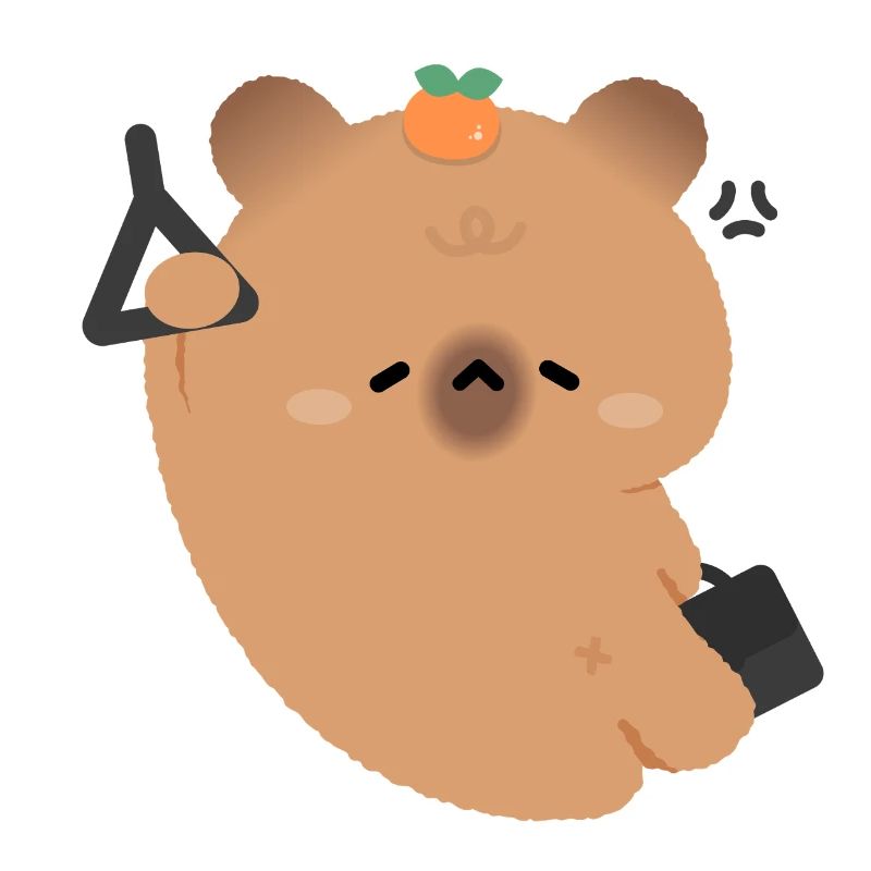 Tired Capybara Commute