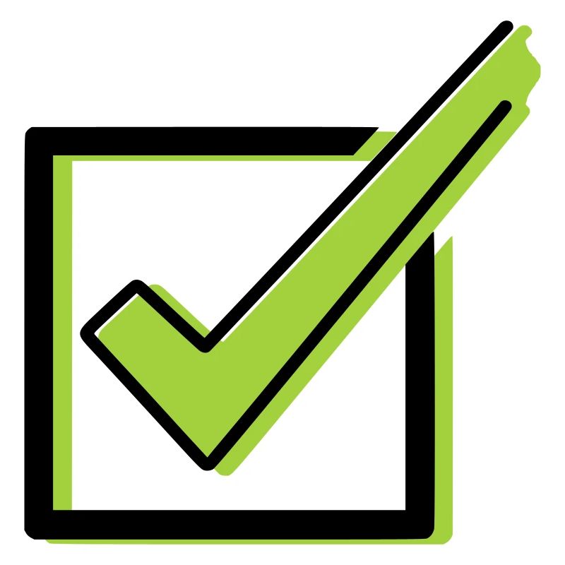 Häkchen Checkliste Box Comic