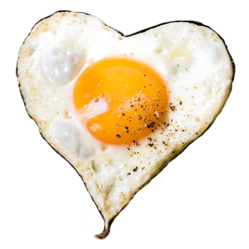 baked egg my love, heart fried egg, fried egg