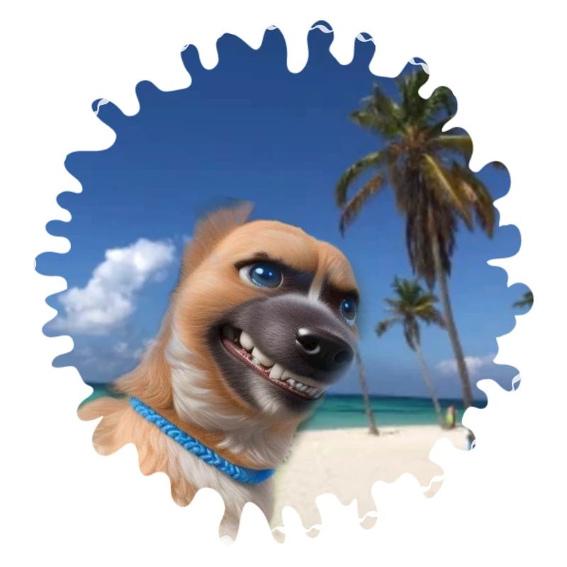 Crazy Beach Dog