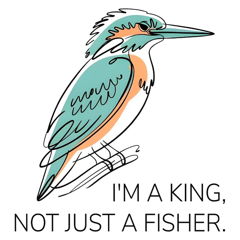 I'm a King – Kingfisher Pun Design