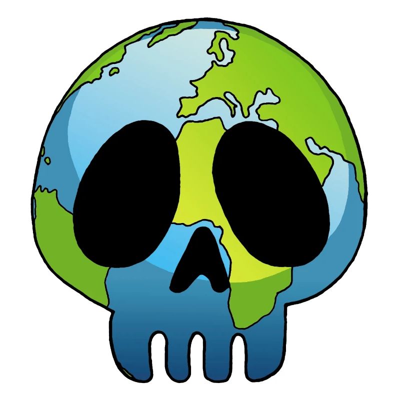 Schädel des Planeten Erde