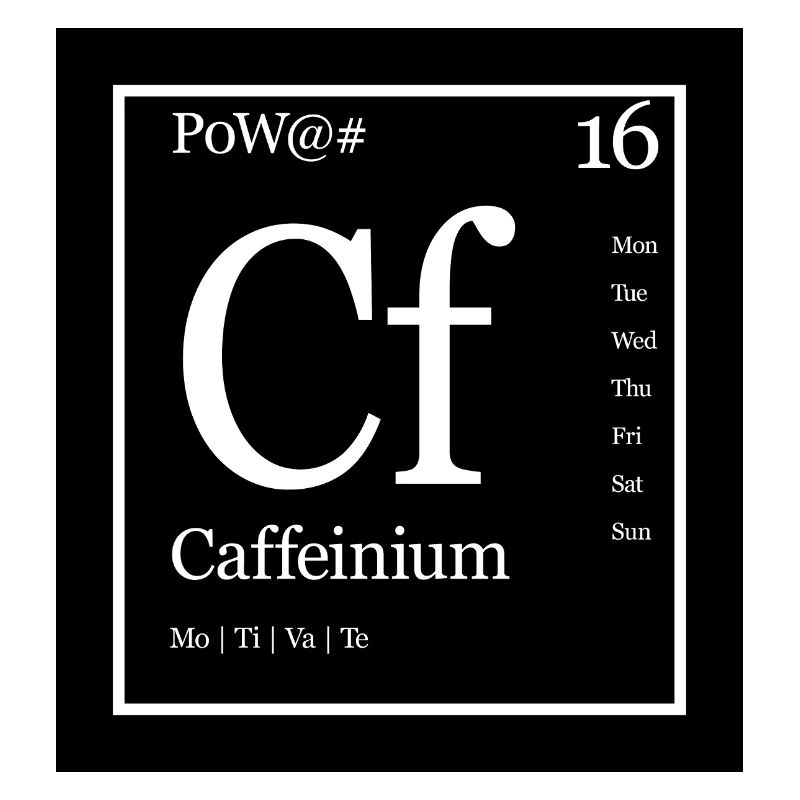 Drôle de conception de caféine de tableau périodique