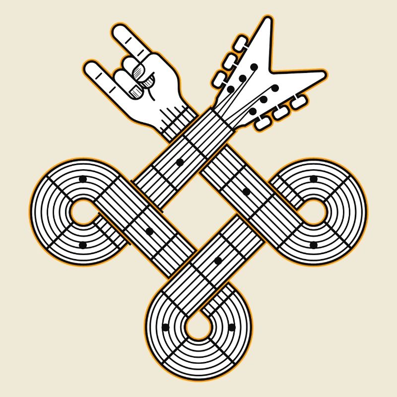 Interlaced Guitar Celtic Knot
