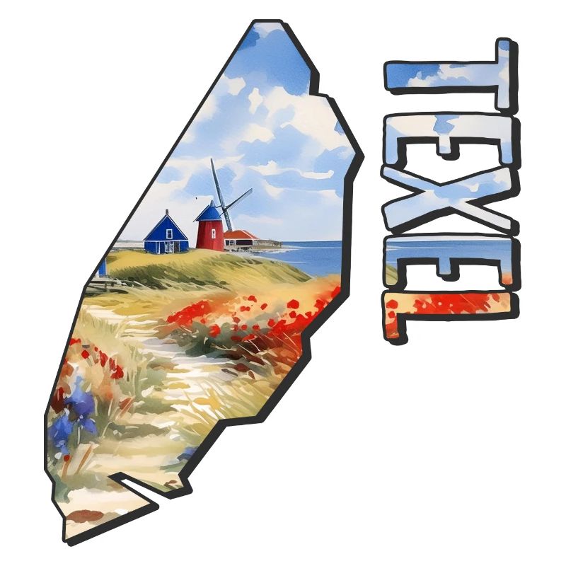 Carte aquarelle de Texel