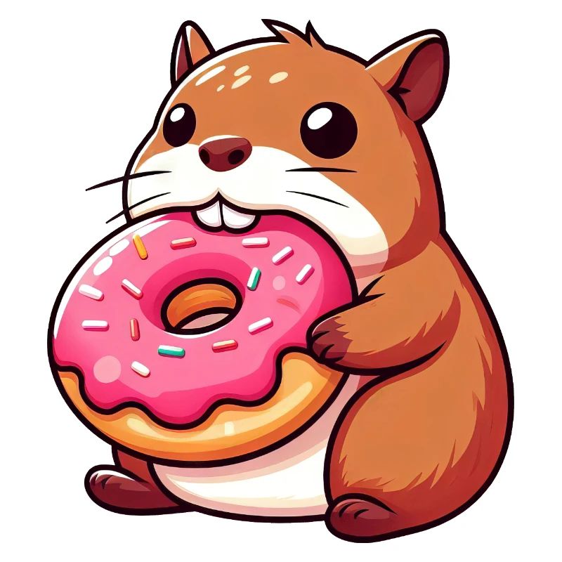 Mignon Capybara Hamster Cochon d’Inde Dessin animé