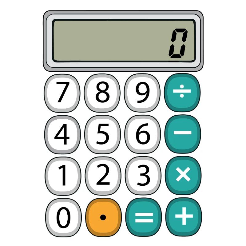 Number Day Math Retro Calculator Display