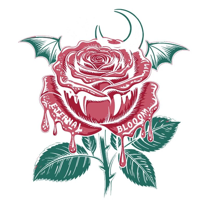 Vampire Rose Gothique avec Lune