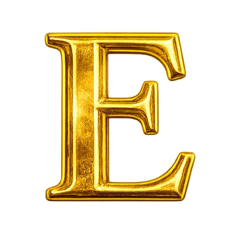 Golden E Monogram Design