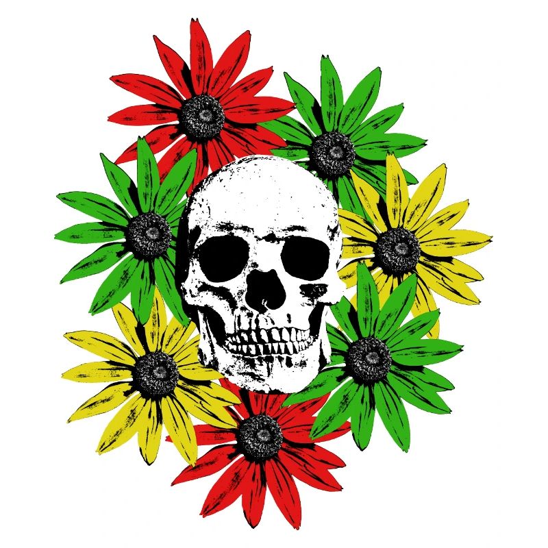 Floral Framed Skull