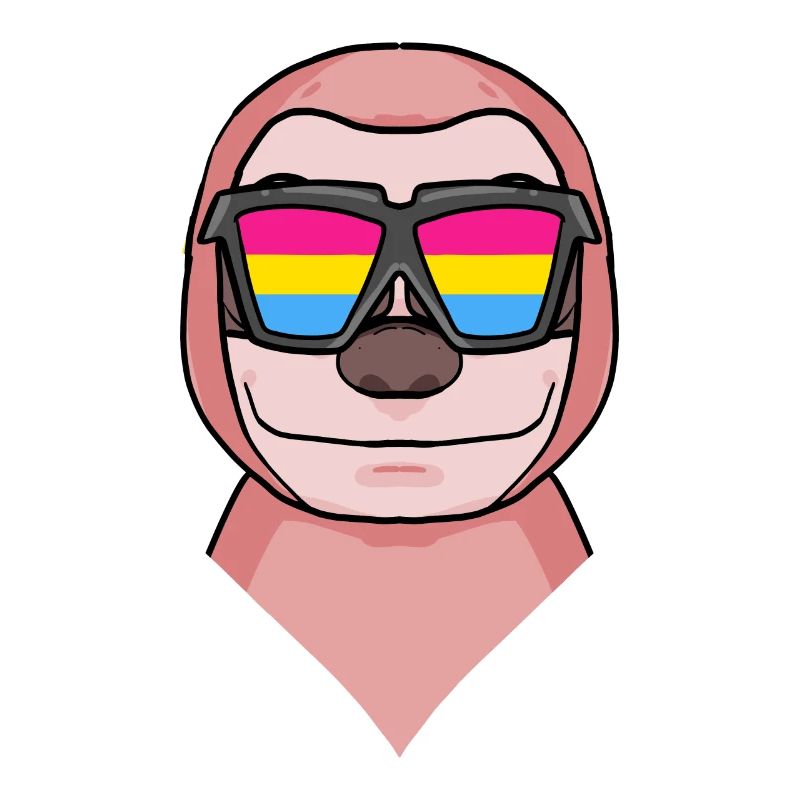 Pansexual sloth - sloth with glasses