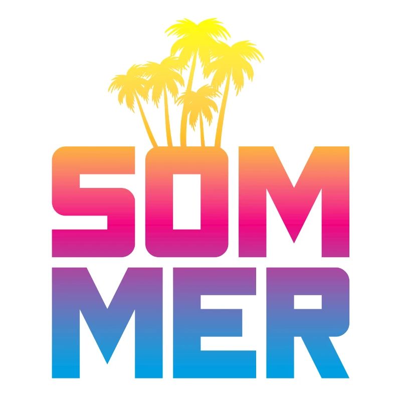 Sommer Palmen Verlauf Beach Strand bunt Mallorca