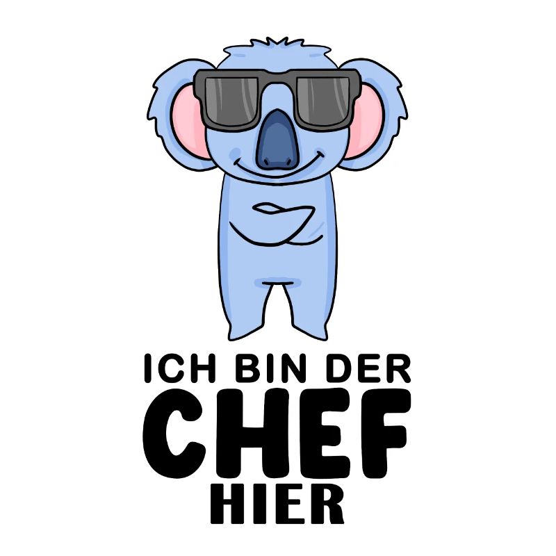 Chef Spruch mit Koala Motiv