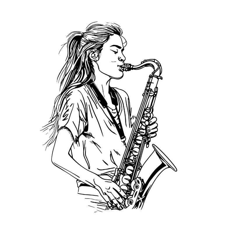 Saxophone Player Sketch