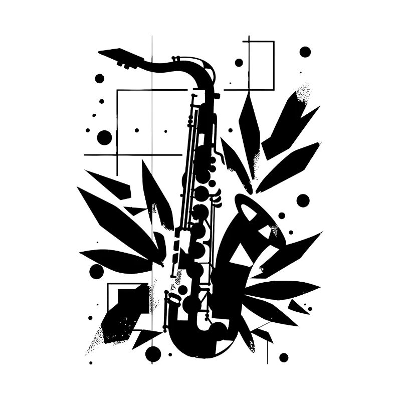 Saxophone de dessin animé