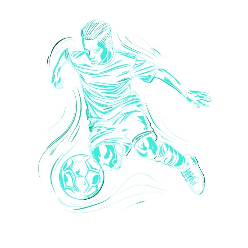 Soccer Boy Drawing