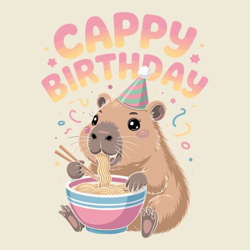  Cappy Geburtstag Capybara Ramen CAPPY BIRTHDAY