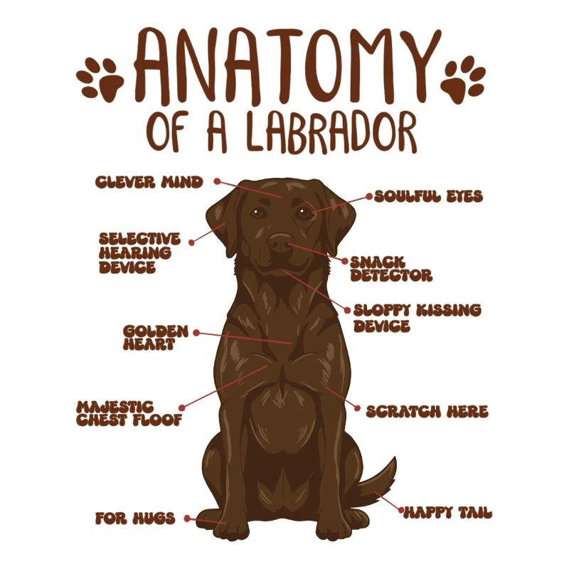 Anatomie eines braunen Labradors