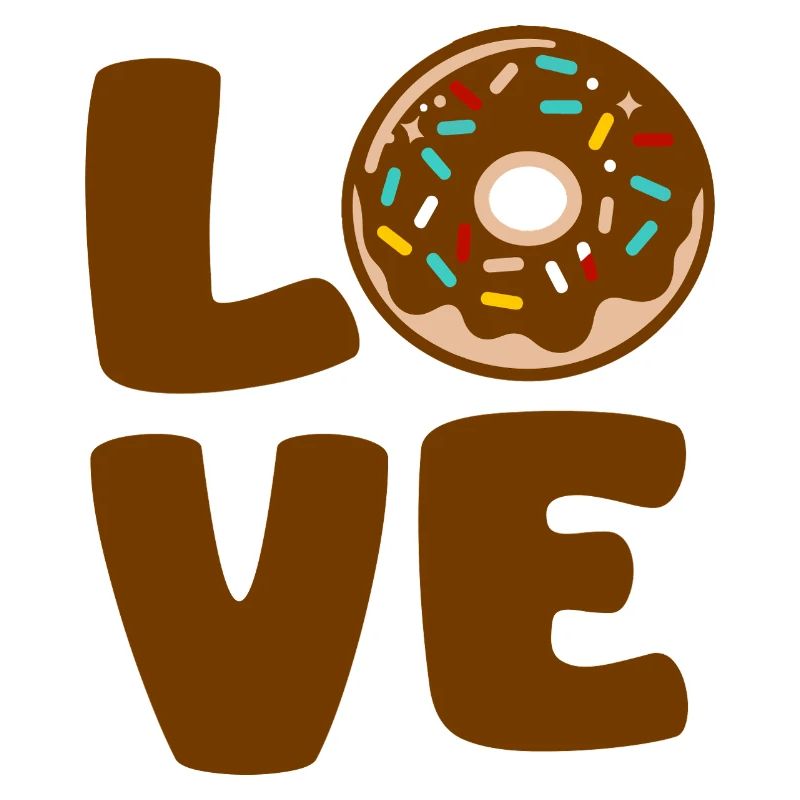 Love Donut Typographic Soft