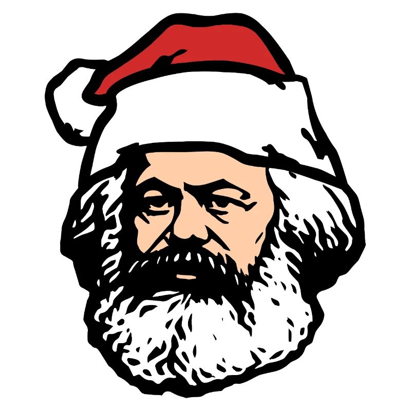 Karl Marx Weihnachtsmann | Silhouette – klassisch