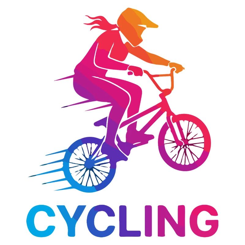 Gradient Cyclist Silhouette