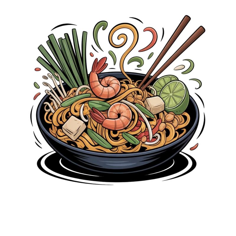 Spring ramen with shrimp and lime