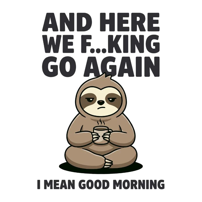 Here We Go Again Sloth Good Morning