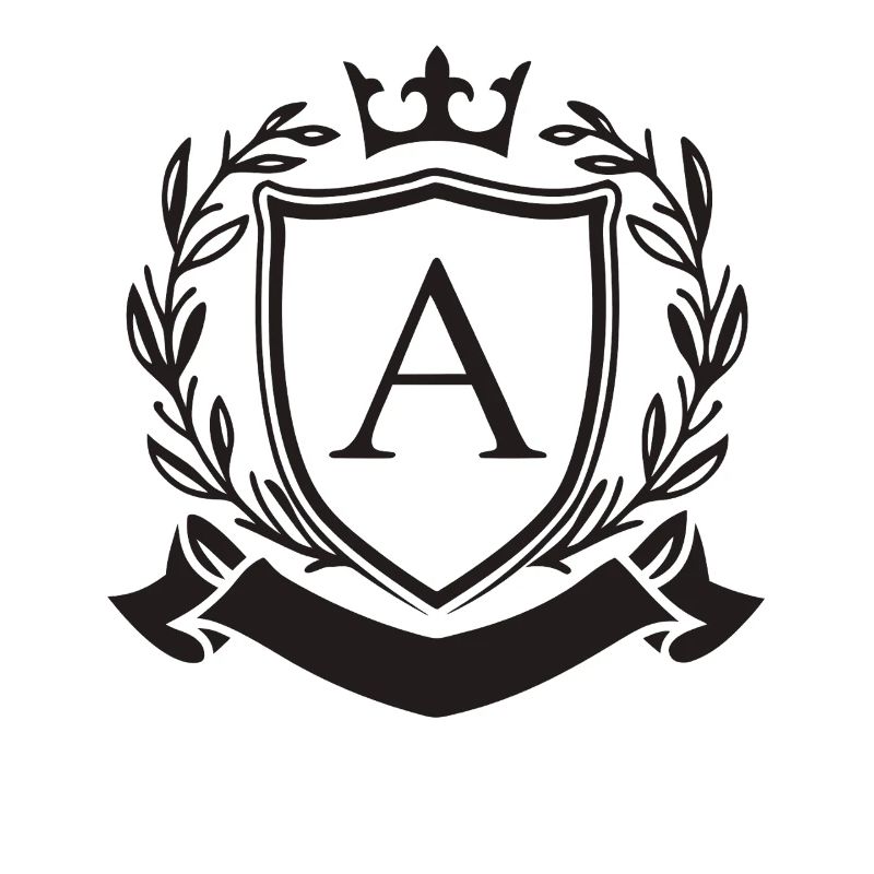 Adel Monogramm Wappen Krone Buchstabe A