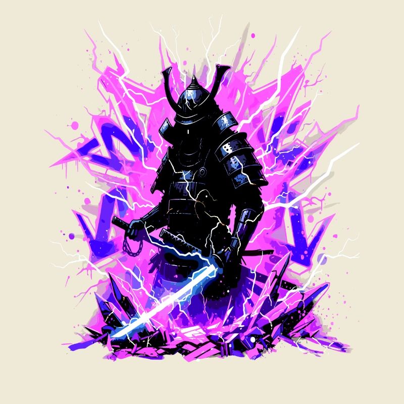 Cyber Samurai – Synthwave Katana Geist