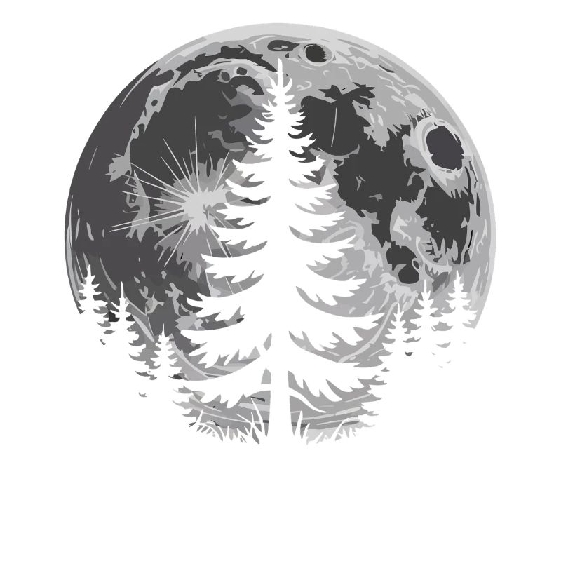 Moon Forest Silhouette