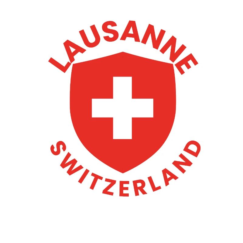 Lausanner Schild mit Schweizer Flagge