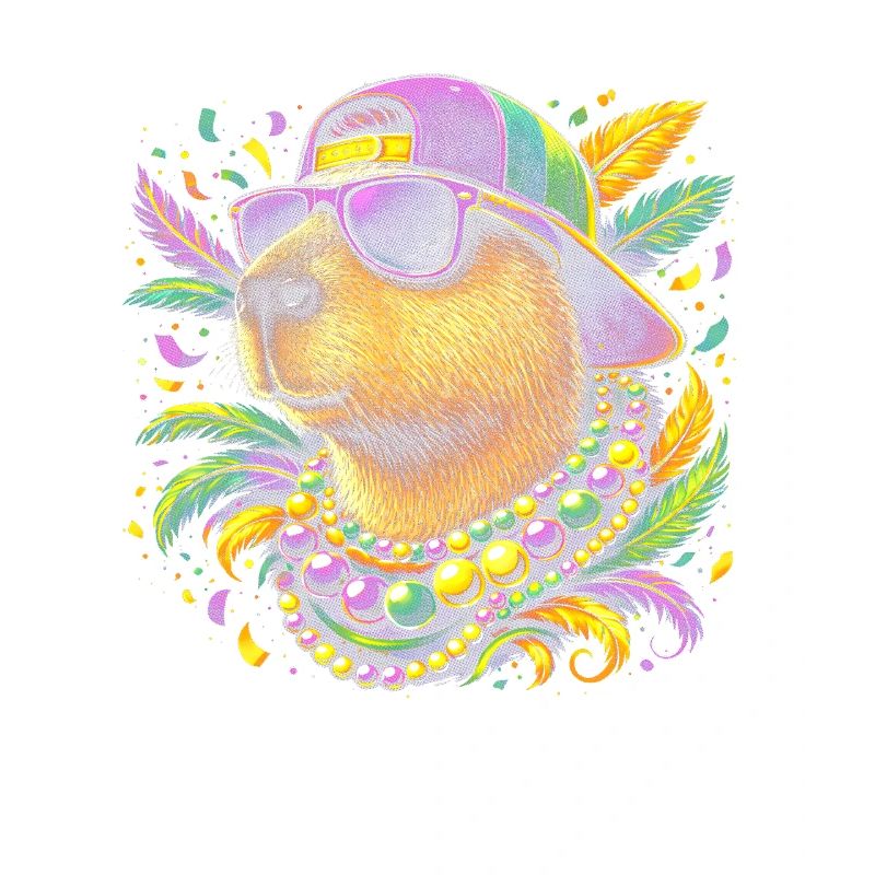 Beaver dans un style festif de couleur