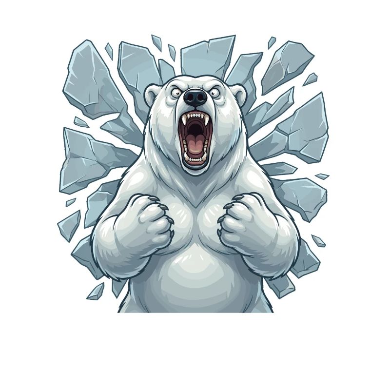 Polarbär bricht Eis