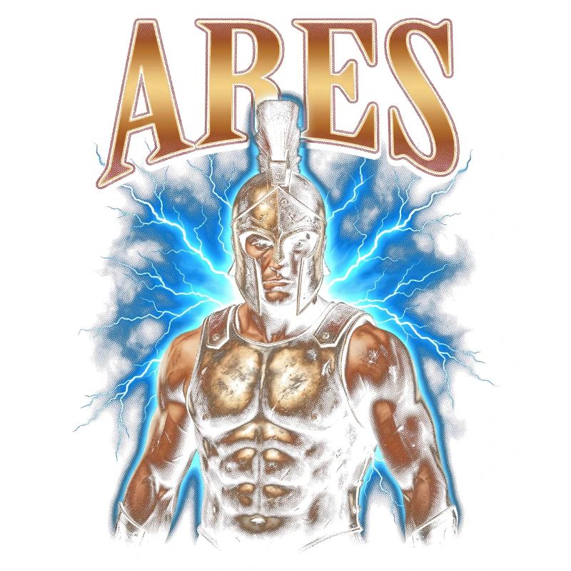 Ares Krieger mit Blitz