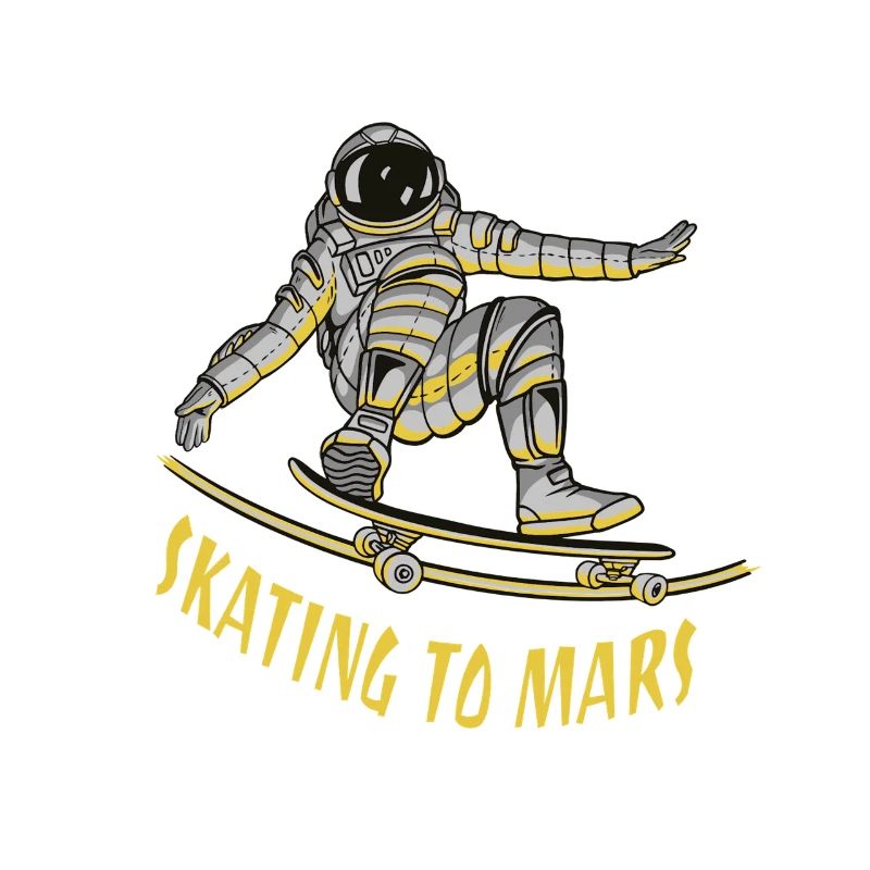 Skating to Mars Astronaut Skateboard Design