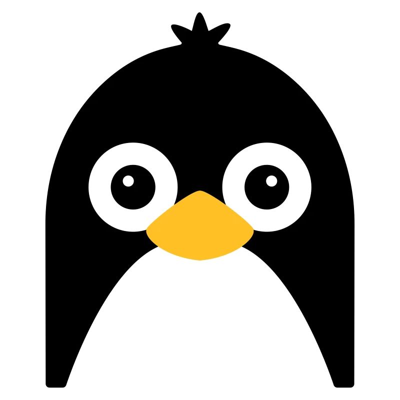 Visage de pingouin mignon