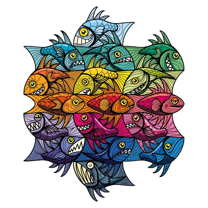 Modèle V de modèle de poisson-Escherfish