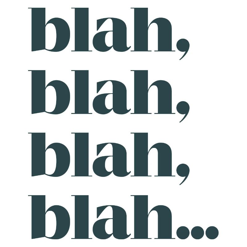 Blah bla bla