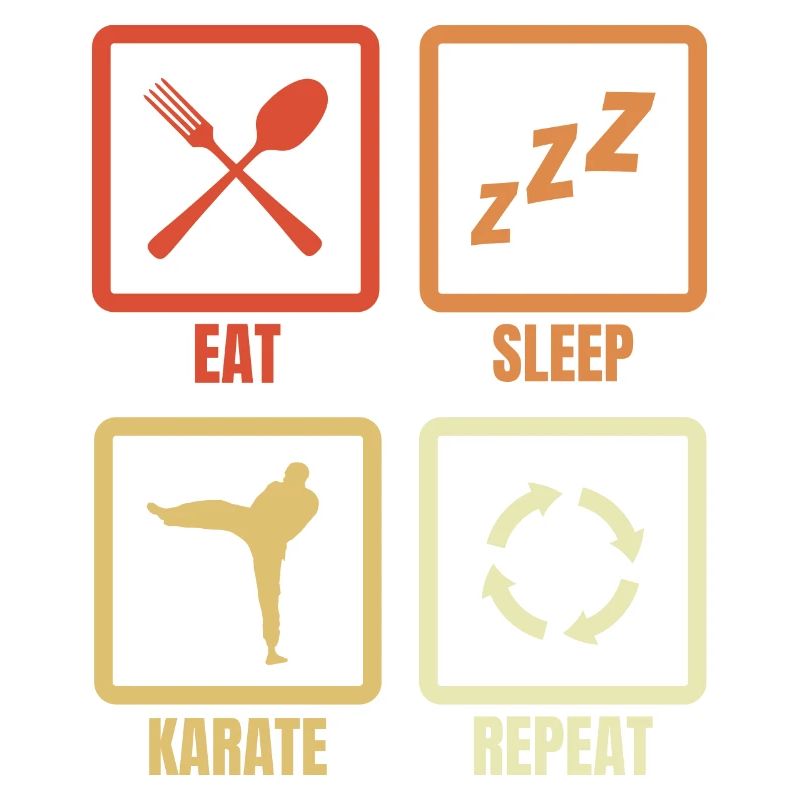 Manger Sommeil Karaté Répéter